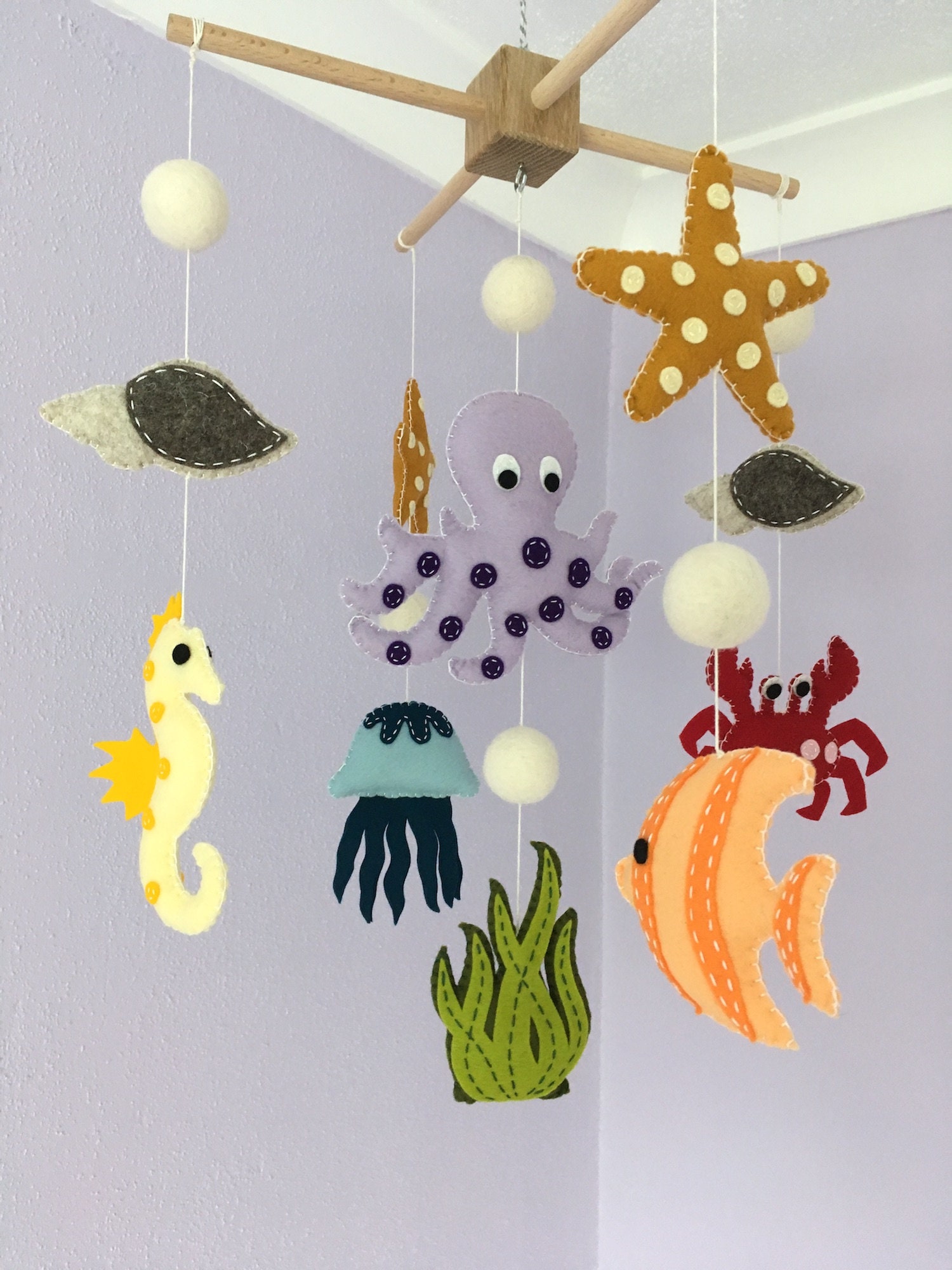 Underwater Baby Mobile Sea Creatures Ocean Animals Etsy UK