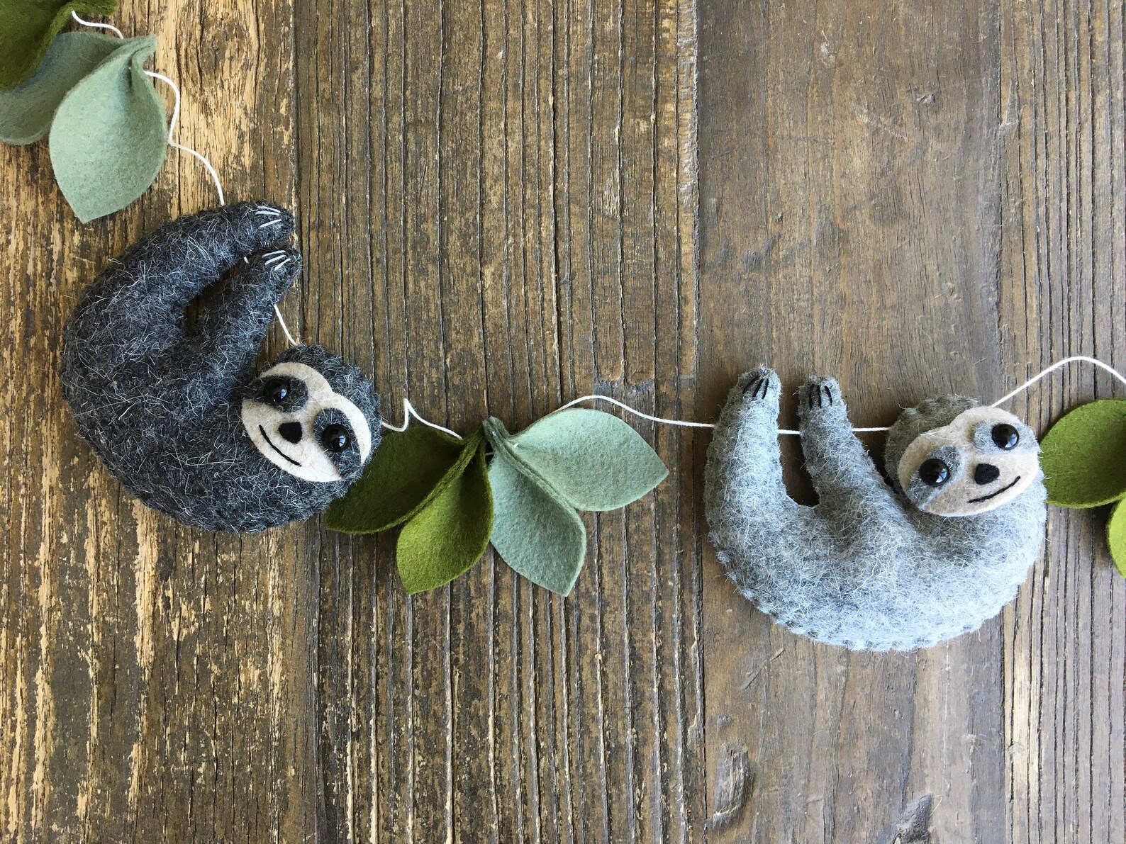 Wool Felt Sloth Garland Baby Nursery Sloth Bunting Sloth - Etsy UK