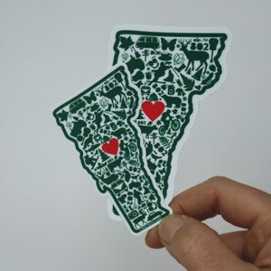 Vermont State Sticker | Ski Vermont Sticker | Nature Sticker | Snowboard Sticker | Vermont Sticker | Nature Lover Sticker | Outdoor Sticker