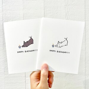 Carte Terrier écossais noir ou blanc de chien de Scottie de joyeux anniversaire