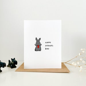 Carte de fête des pères Scottie Dog Scottish Terrier