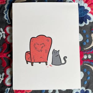 Sofa Cat Love Card