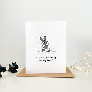 Carte Snowy Scottie Dog Scottish Terrier