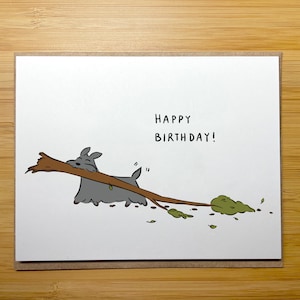Scottie Got a Stick Birthday Card