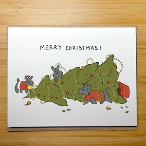 Carte Terrier écossais d'arbre de Noël