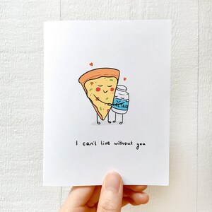 Kan niet leven zonder jou Pizza Lactose Intolerant Wenskaart