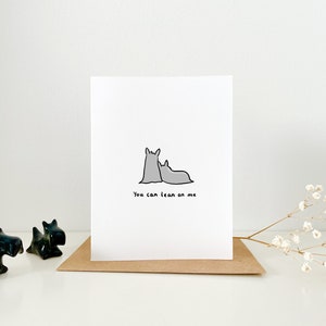 Carte S'appuyer sur moi Scottie Dog Scottish Terrier