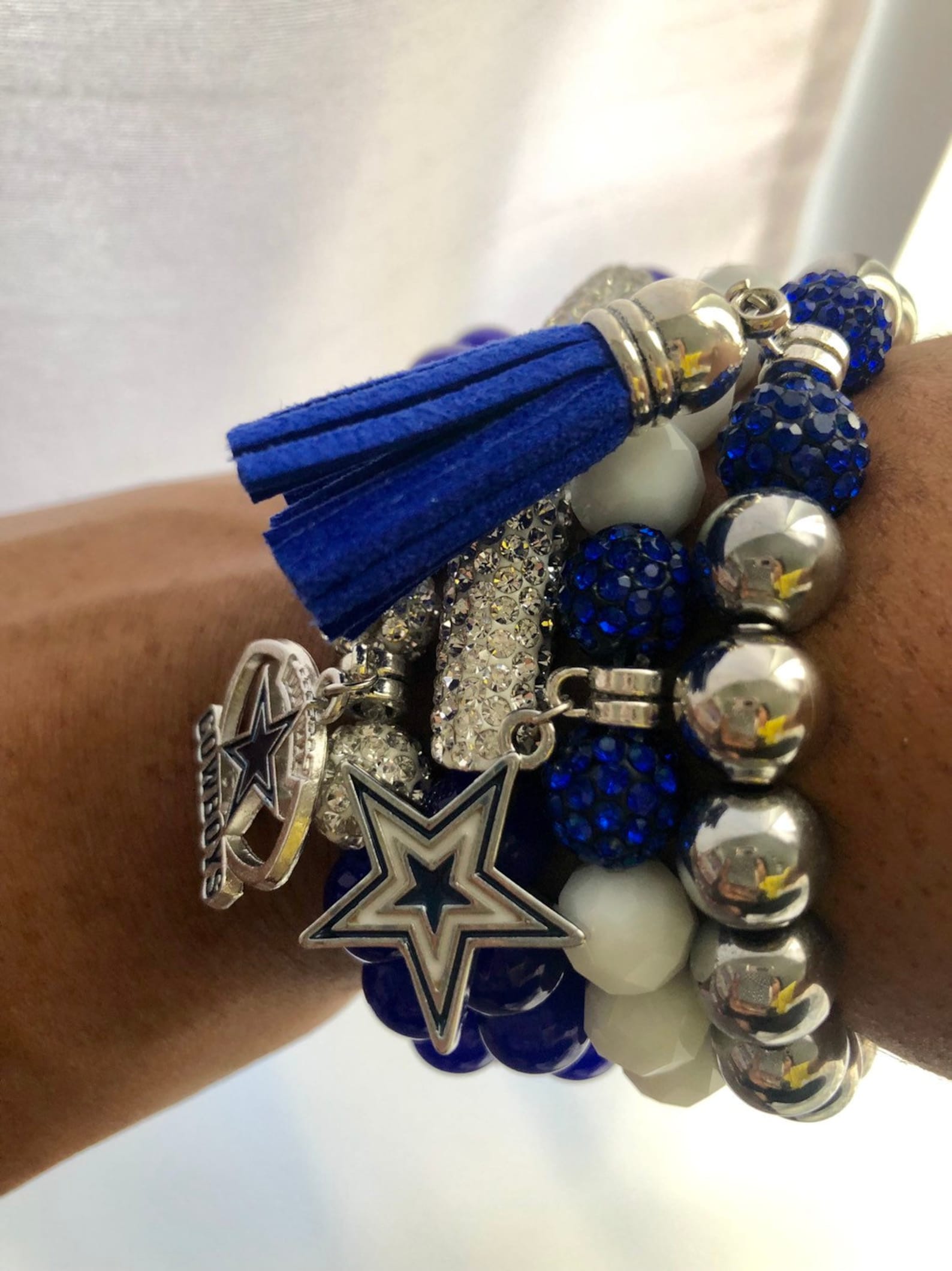 Dallas Cowboys Beaded Bracelet Stack Etsy
