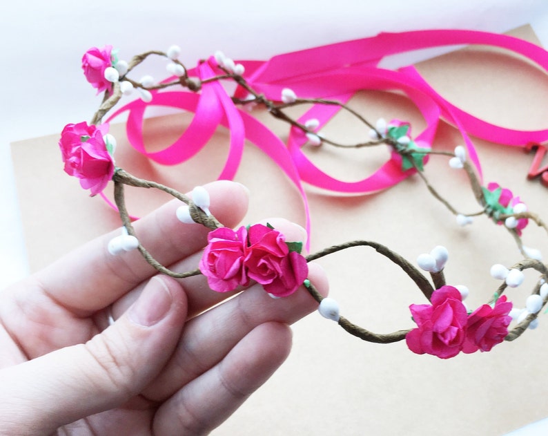 hairpiece Bridesmaid flower headpiece Rustic wedding crown Bridal flower crown 17 flowers Coral flower crown Mustard floral crown