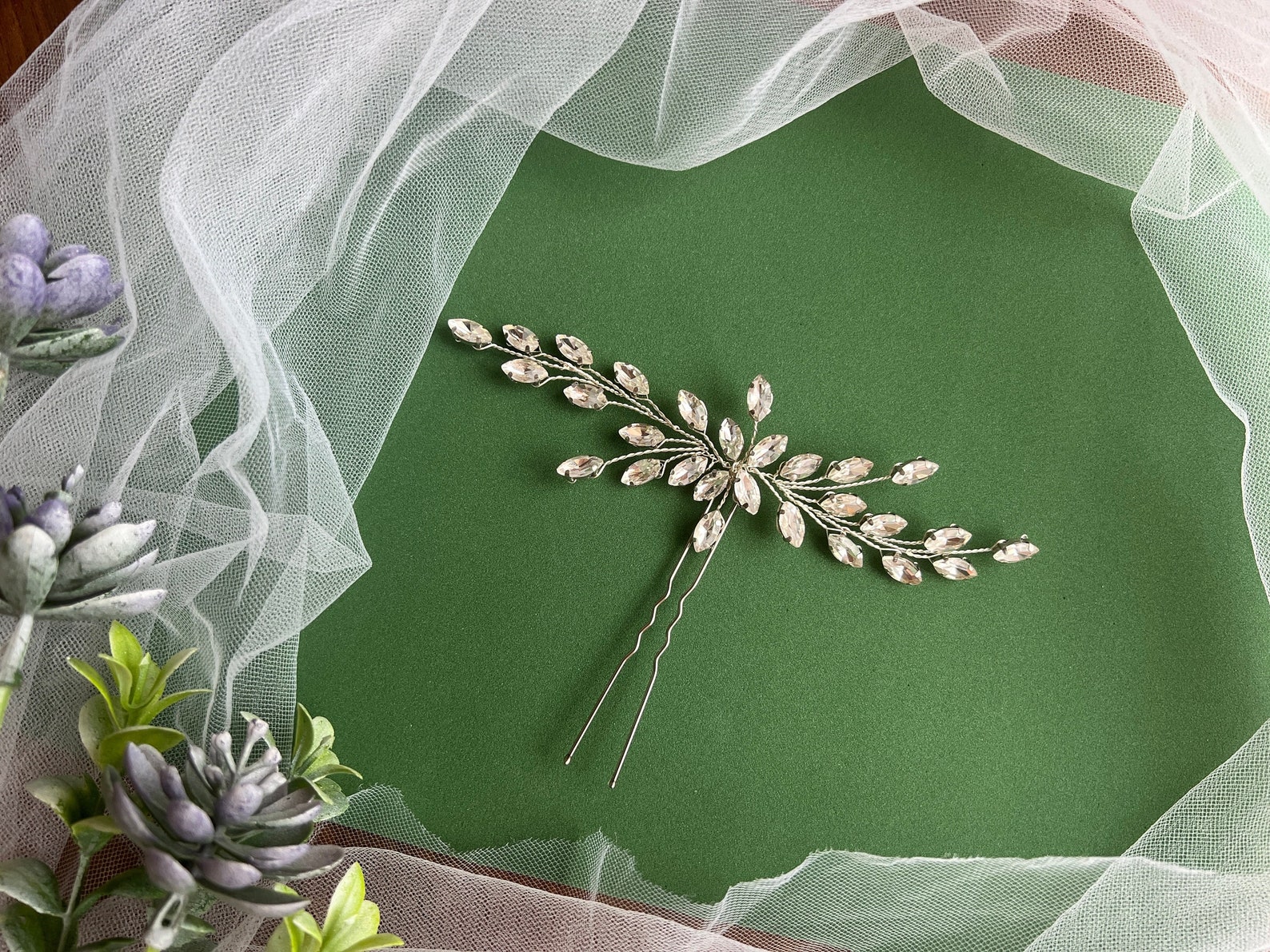 Crystal Bridal Hair Pins Rose Gold Bridal Hair Piece Wedding Etsy