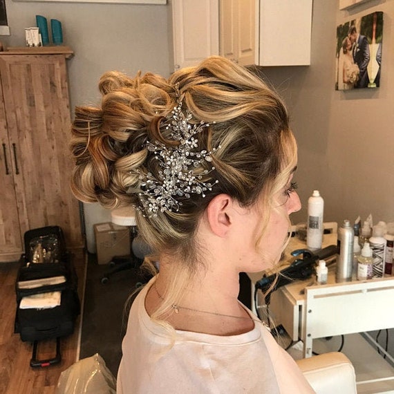Rhinestone Bridal Hair Piece Wedding Hair Accessories Bridal Etsy