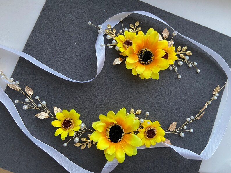 for dress Sunflower sash belt Belt 