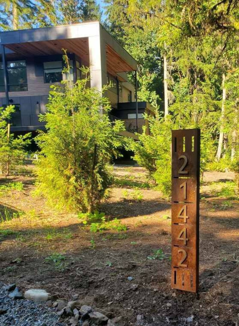 Metal House Numbers, Custom Address Sign, Corten House Number Etsy