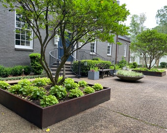 Corten Steel Raised Garden Bed: DIY Outdoor Planter