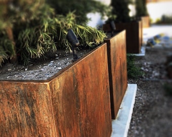 Corten Steel Raised Garden Planter Bed: DIY Assembly, Lifetime Warranty