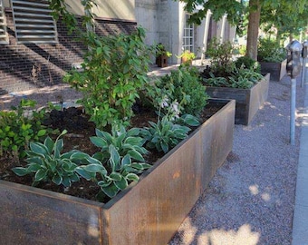 Corten Steel Raised Garden Bed: DIY Outdoor Planter