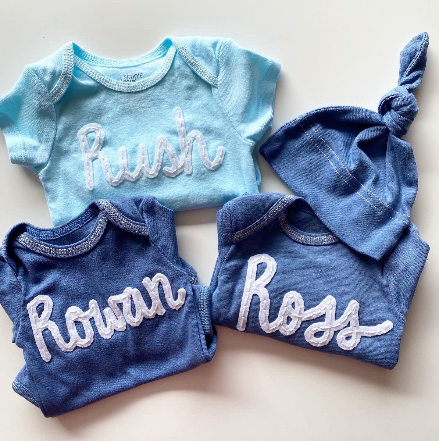 Baby Name Onesie® Custom Baby Name Onesies® Hand Stitched Etsy