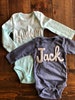 Baby Name Onesie® - Custom Baby Name Onesies® - Hand Stitched Onesie® - Personalized baby top - coming home outfit 