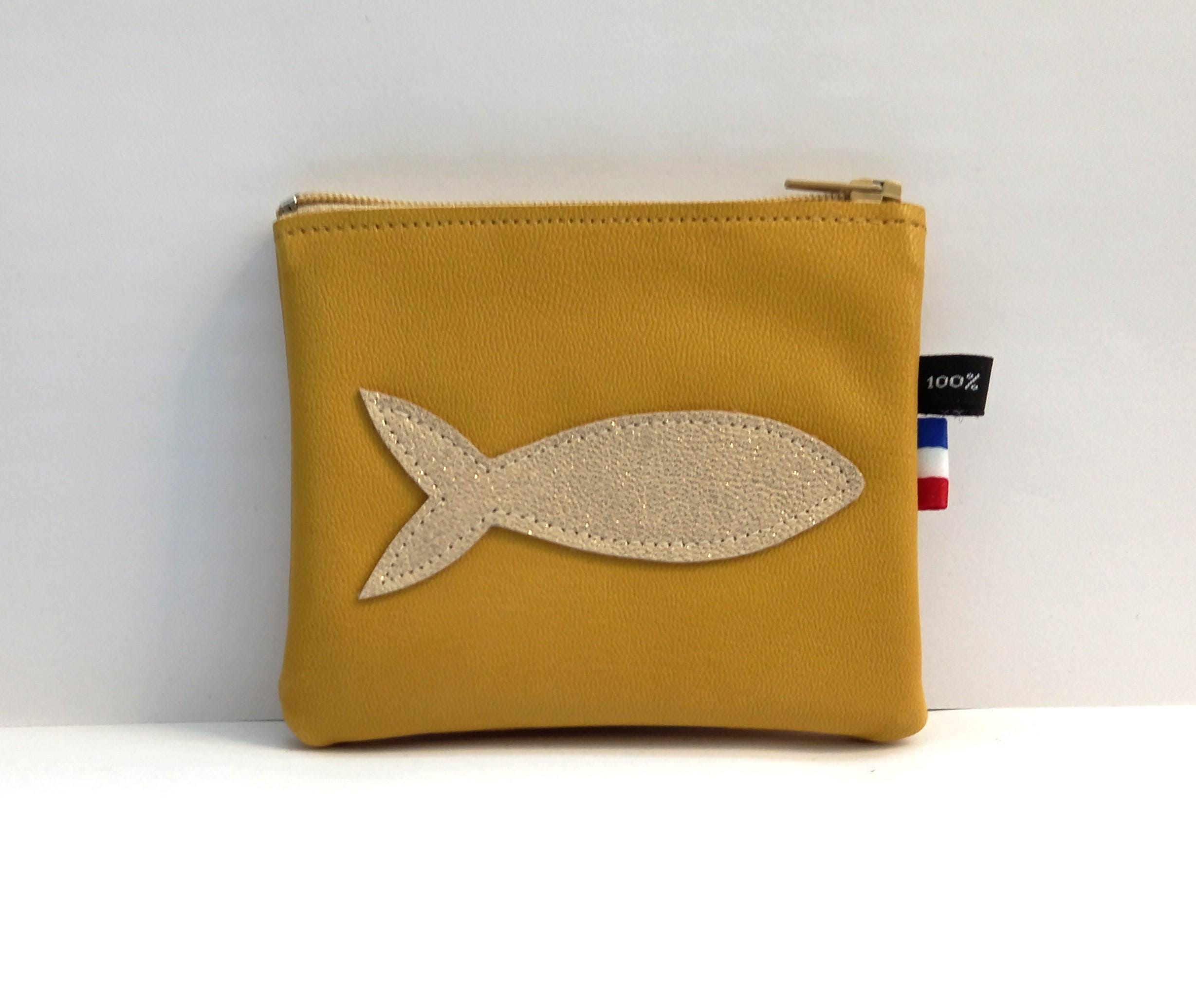 Porte-monnaie En Toile Imprimé Sardine - Léger, Spacieux, Parfait Pour Sac à Main Ou Voyages