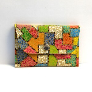 Porte cartes pression en cuir