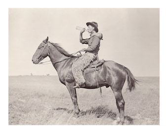 Cowboy - Fine Art Print Made from Vintage Photograph