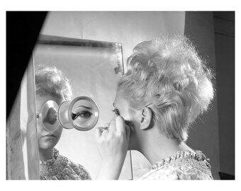 black eye cigarette ad 1964 Tareyton Cigarettes black-eye woman photo vintage print Well I'd rather write than