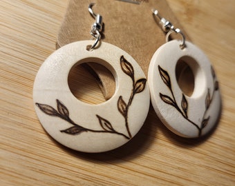 Pyrography Earrings