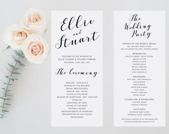 printable wedding timeline wedding programs printable etsy