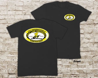 Beeline Dragway 1972 Supernationals Arizona Drag Race Hot Rat Rod Racing Black or White Short Sleeve T-Shirt
