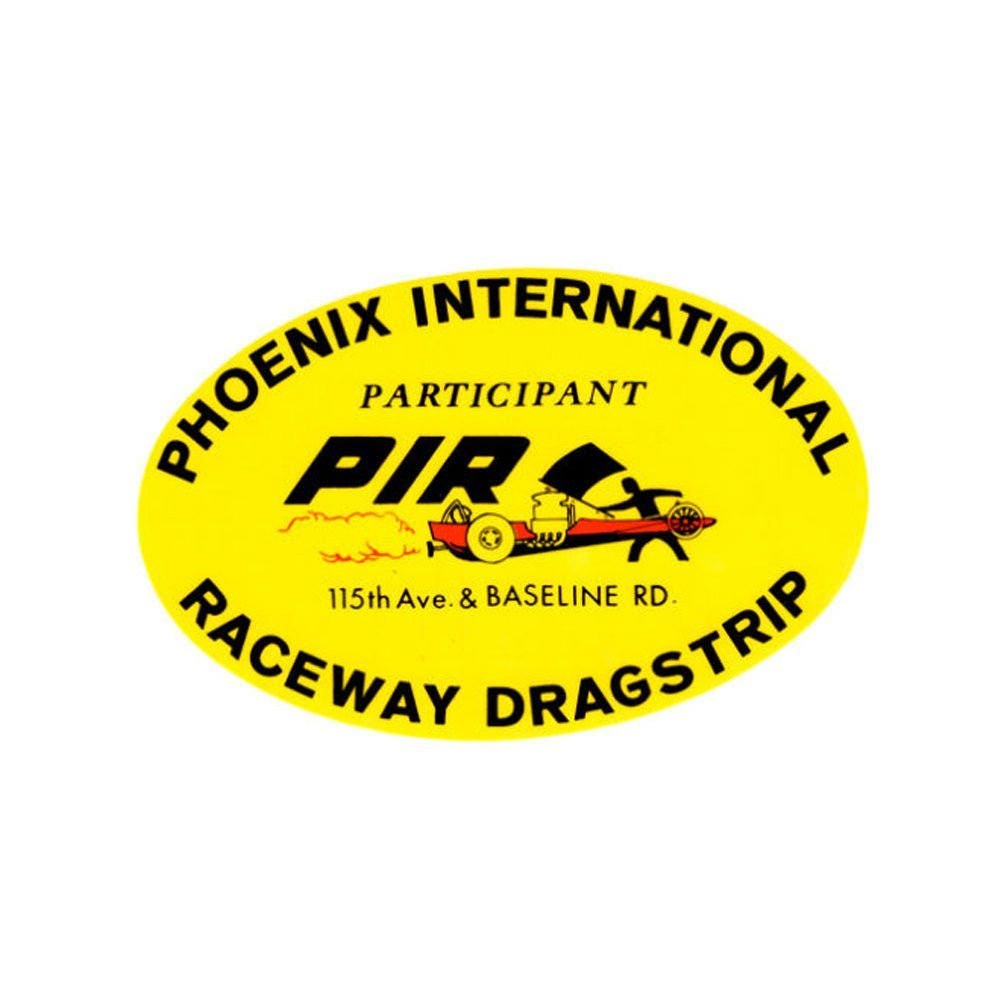 Phoenix Raceway Emblem Phoenix International Raceway Dragstrip Participant Vintage ...