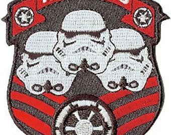 Star Trooper Wars Troopers Shield Parche negro y rojo Stormtrooper D