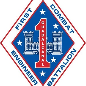 U.S. Military First 1st Combat Engineer Battalion Decal Bumper Sticker Set 3, 6, 9 inch set