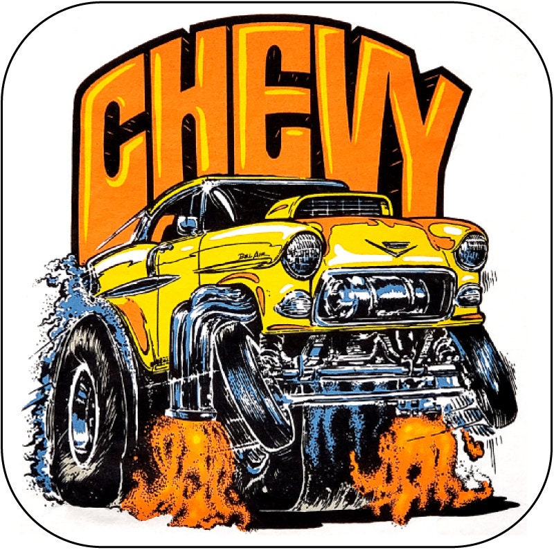 1955 Chevy Decal Sticker Roadkill Vintage Hot Rat Rod Drag Racing