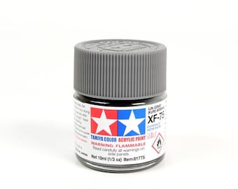 Pintura acrílica Tamiya XF-75 GRIS (botella de 10 ml), para modelismo, cosplay, manualidades, disfraces.