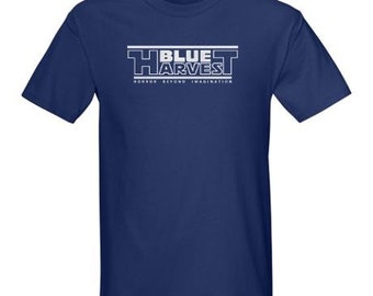 Blue Harvest Star Trooper Wars Navy Blue T-Shirt A New Hope Short Sleeve