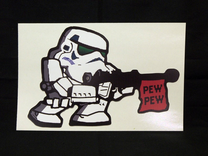 Star Trooper Wars Pew Pew Decal Stormtrooper PEW PEW - Etsy