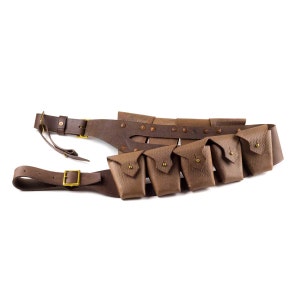 UK 1903 Pattern Leather Cavalry 9-Pocket Bandolier Star Trooper Wars Tusken Raider Armor Cosplay Costuming Sci-Fi 501st Sand People