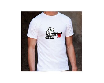 Star Trooper Wars  Stormtrooper PEW! PEW! White T-Shirt
