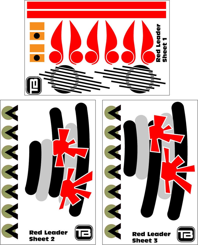 Star Trooper Wars Red Leader Pilot Xwing Helmet Decals Rebel Etsy