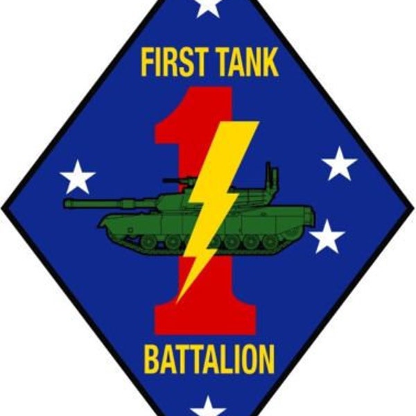 U.S. Military 1st First Tank Battalion Decal Bumper Sticker Set 3, 6, 9 inch tall Service Memorabilia