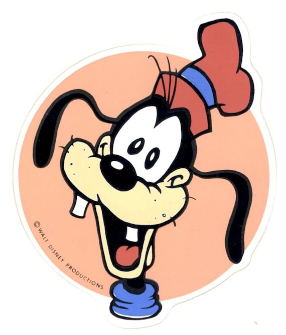 Walt D Productions Goofy Cartoon Character Vintage Look Sticker Mickey -  Etsy Australia