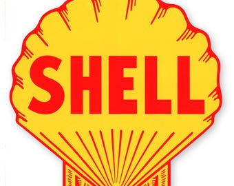 Naklejka na stację benzynową Shell Oil Hot Rod, kolekcjoner samochodów Rat Rod, samochód wyścigowy drag