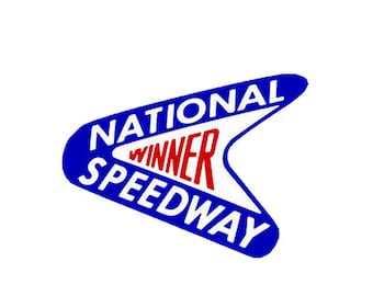 National Speedway Winner Drag Race Hot Rod Vintage full color Vinyl Bumper Sticker Decal Custom Art Print
