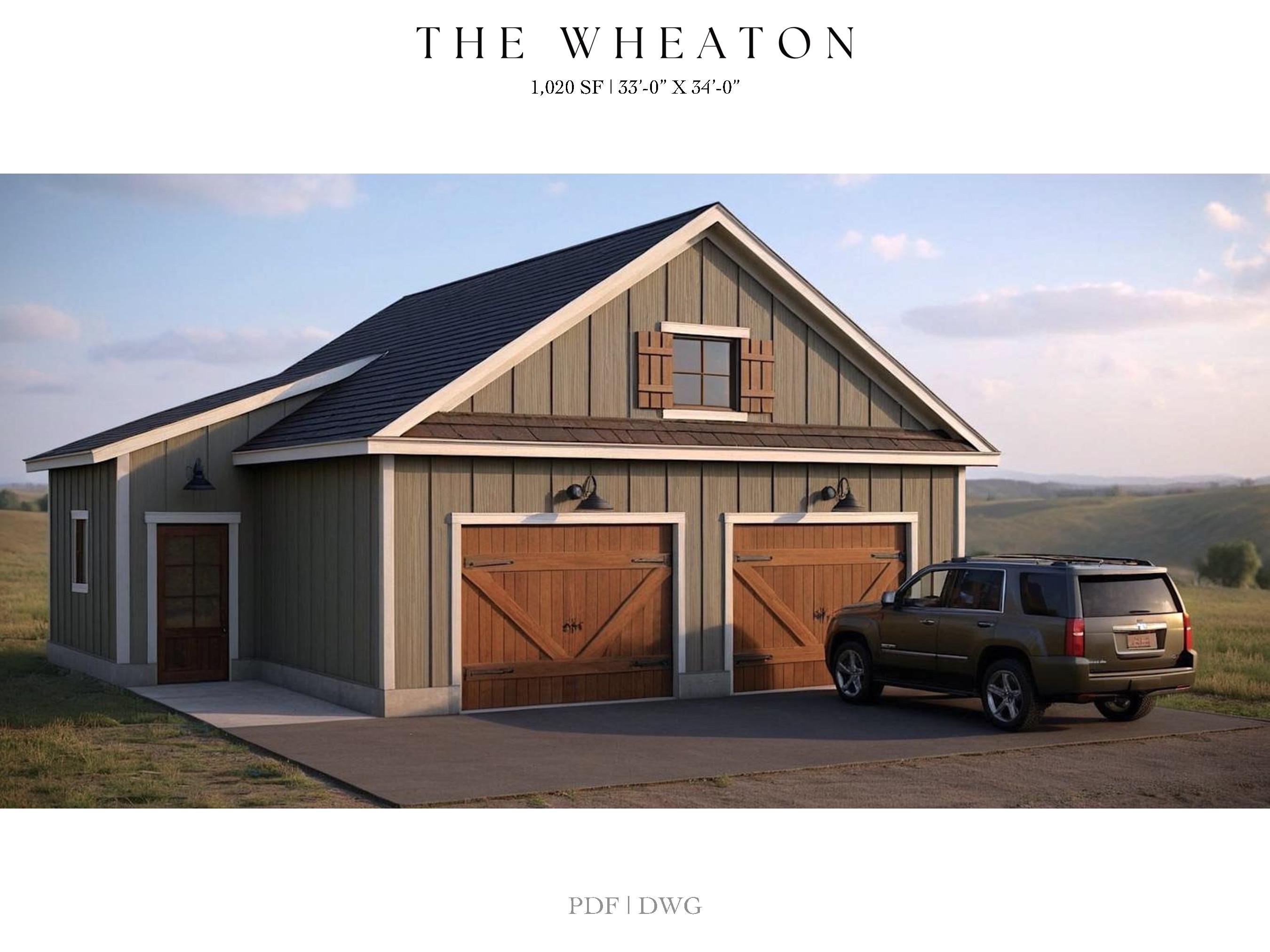 33' X 34' 2 Car Garage, Workshop, Architectural Plans, Detached Garage Plans,  Modern Farmhouse Design, Gable Roof, Barn Plans, Shed - Etsy New Zealand, image size:2700x2024