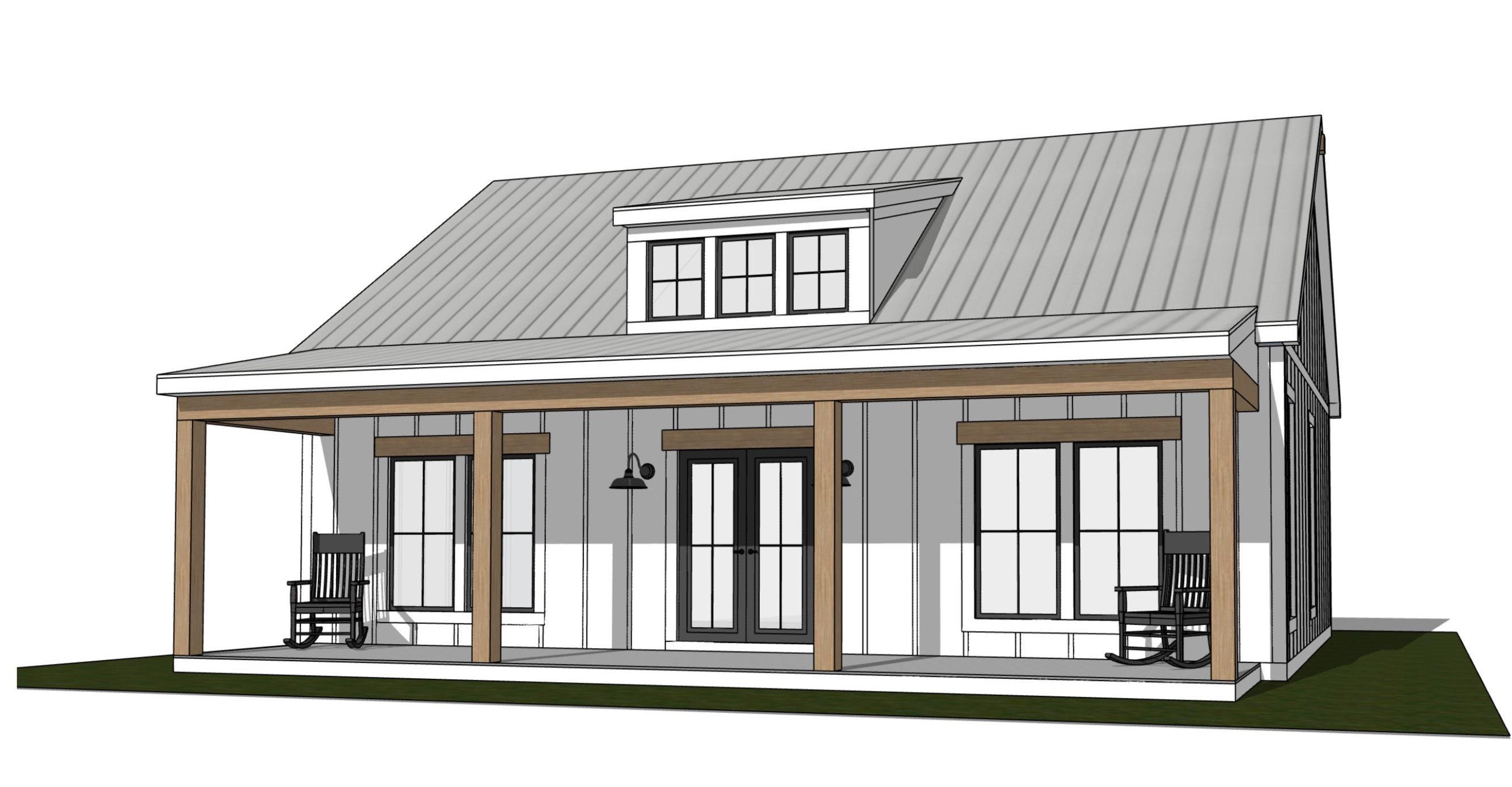 Modern Farmhouse Cottage Plans: 2 Bedroom Ranch House (digital Download ...