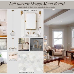 Lista De Diseño De Interiores, Diseño De Cocinas, Diseño De Baños, Accesorios De Iluminación, Suelos, Pintura, Electrodomésticos, Diseño Electrónico, Mood Board