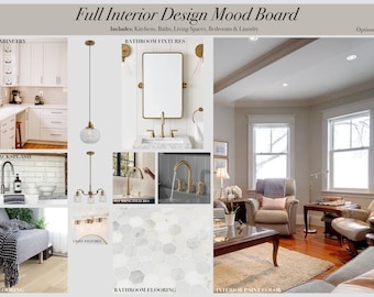 Interior Design List, Kitchen Design, Bathroom Design, Light Fixtures, Flooring, Paint, Appliances, E Design, Mood Board
