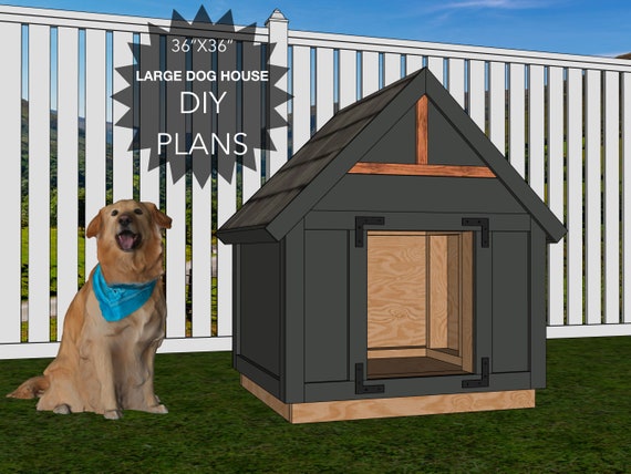 大型犬小屋の作り方、DIY指導プラン、36インチ×36インチ、DIY