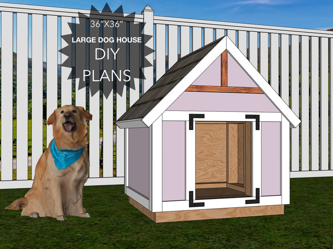 Large Dog House Building, DIY Instructional Plans, 36x36, Do It