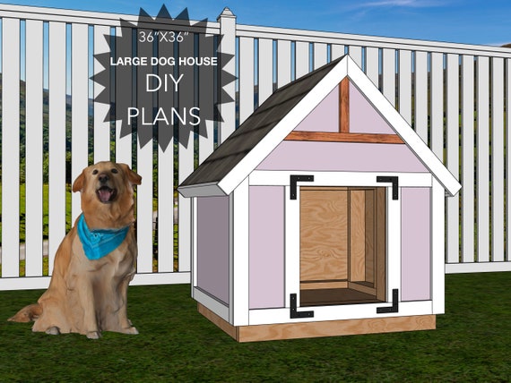 大型犬小屋の作り方、DIY指導プラン、36インチ×36インチ、DIY